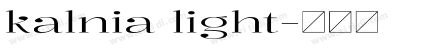 kalnia light字体转换